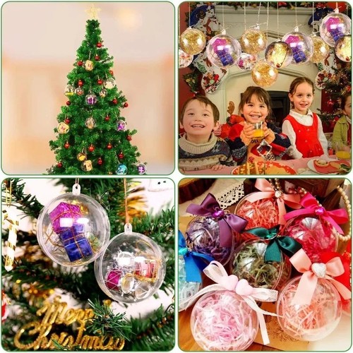 10pcs clear fillable christmas - 10pcs,