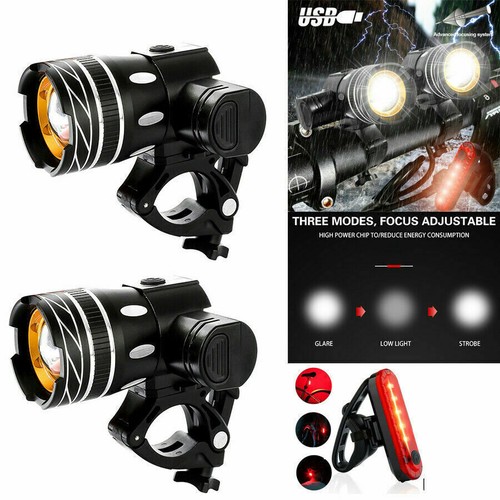 Mountain bike lights usb - 2x,