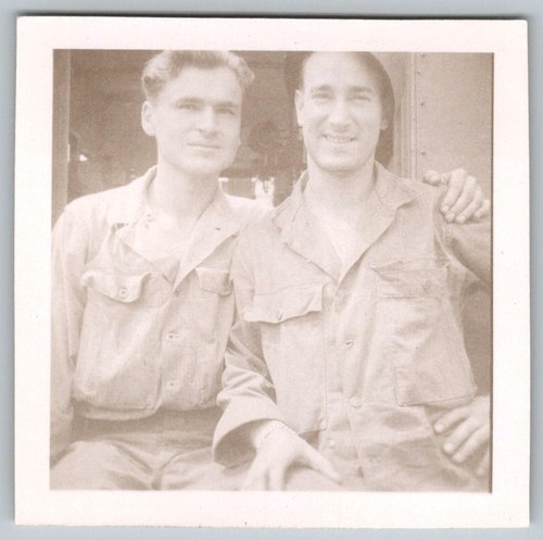 Vtg snapshot two - b&w, men