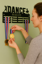Personalise Dance Medal Holder Custom Name Dance Hanger Display Rack Sign Plaque