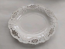 ANTIQUE CREAMWARE TYPE PIERCED PLATE