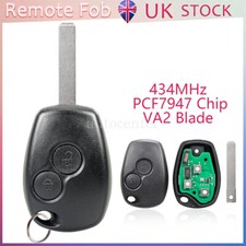 For Renault Clio Kangoo Twingo Modus Master 2 Button Remote Key Fob 434Mhz Chip