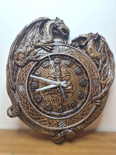 Wall clock dragon gothic - wall,