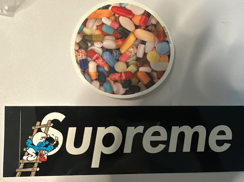 Supreme smurf box logo - supreme,