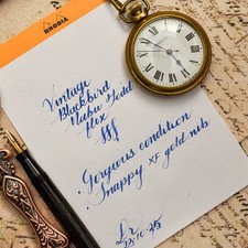 Vintage Blackbird Mabie Todd BCHR 14K Gold EF Full Flex Nib Near Mint Condition