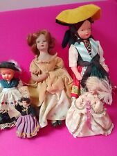 VINTAGE Collectable National Costume DOLLS Mixed Bundle - 1950s /'60s? - TLC