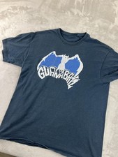 Vintage Guana Batz Psychobilly Shirt Mens Medium Black Faded Band Graphic Bat