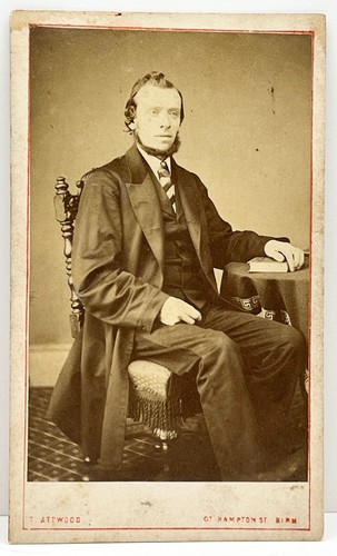 Antique seated man albumen cdv - albumen,