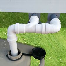 Double Caravan Waste Water Outlet Hose Pipe Adapter Use With Waste Hog / Master