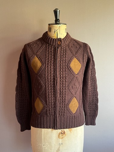 Vintage aran cardigan womens - aran,