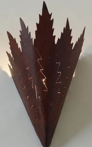 Patina steel leaf - style, light