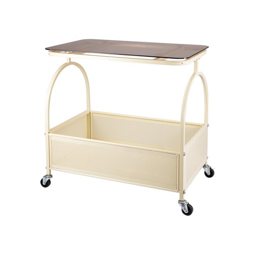 Movable side table with - side,