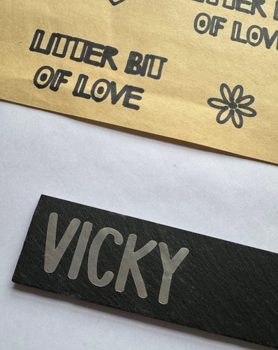 Personalised slate plant - personalised,