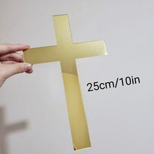 10inch Large Cross Gold Mirror