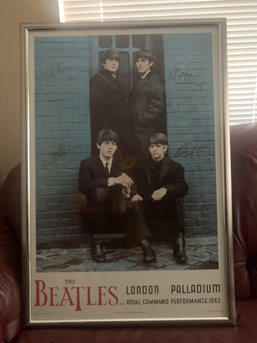 The beatles framed poster - beatles,