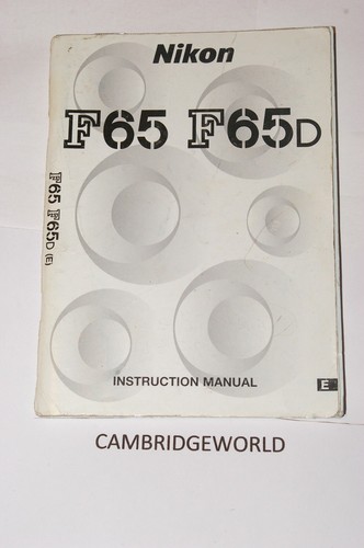 Nikon f65 f65d instruction - f65,