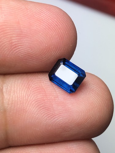 Blue tourmaline faceted stone - blue,