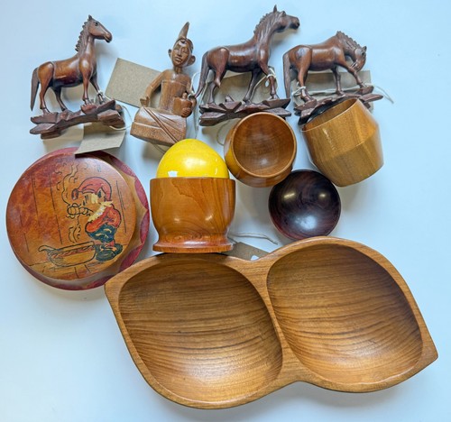Collection wooden treen - of,