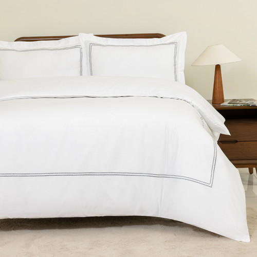 Embroidered duvet pillow - duvet, &