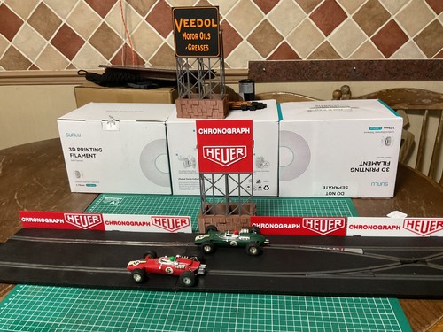 Slot car scenery chronograph - car,