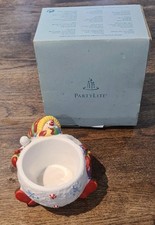 PartyLite Christmas Snowman Candle TeaLight Holder Peppermint Pals Susan Winget 