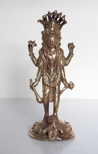 Handcrafted brass vishnu - brass,