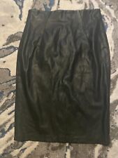 Zara black faux leather midi