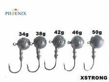 Round jig heads 4/0 MUSTAD hooks.3pcs .34-50g. Rutland,zander,pike,perch