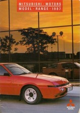 Mitsubishi Range 1986-87 UK Market Brochure Colt Cordia Galant Starion Shogun