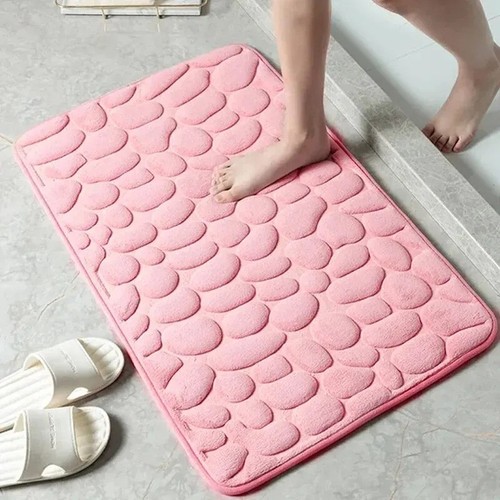 Embossed pebble bath mat - embossed,