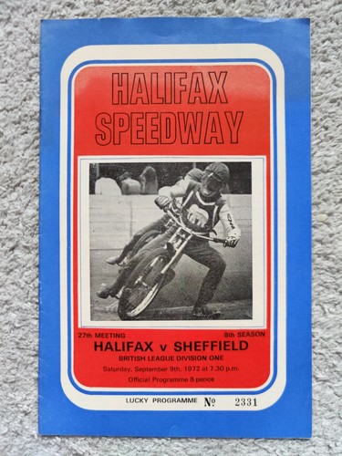 Speedway programme halifax - speedway,