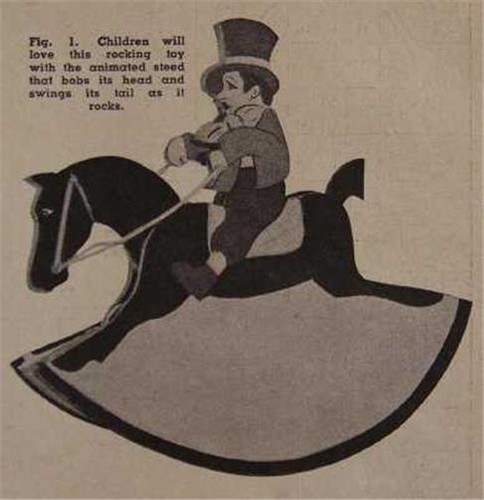 Cock horse rocking toy 1941 - toy,