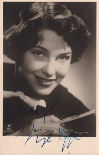 Inge egger original autograph - inge,