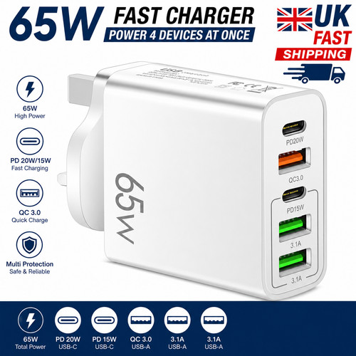 65w multi port fast - 5, quick