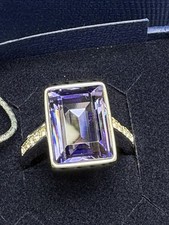 Swarovski Tanzanite Crystal Ring 60 *Preloved* *See Description*