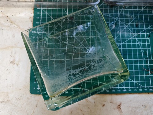 Glass rectangle vase candle - vase,