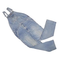 CRAFTSMAN Mens Blue Cotton Loose Denim Dungarees L W38 L31 Durable Workwear