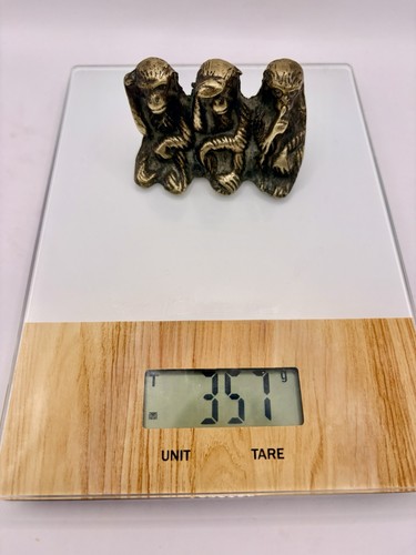 Vintage solid brass - three, wise