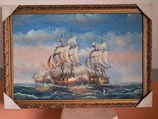 Naval Battle Painting -