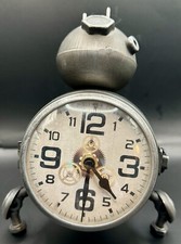 Grey Metal Robot Clock Industrial theme Trendy