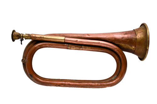 Vintage copper brass bugle - vintage,