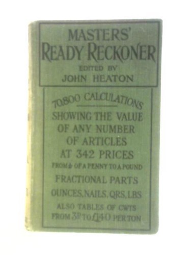 Masters ready reckoner john - masters',