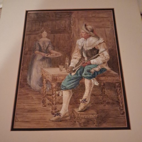 Antique historical watercolour - antique,