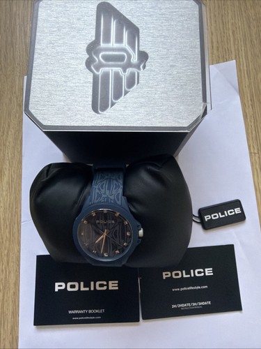 Police men quartz watch blue - watch,