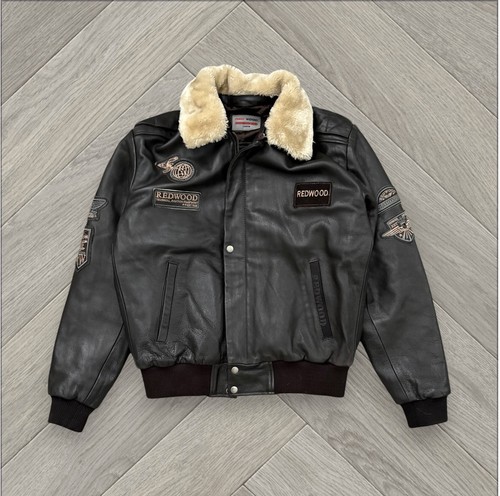 Vintage redwood boxy leather - redwood,