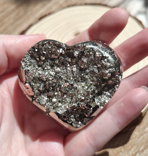 Peruvian pyrite crystal heart - peruvian,