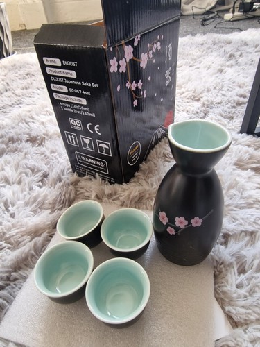 5pcs japanese sake set - japanese, sakura