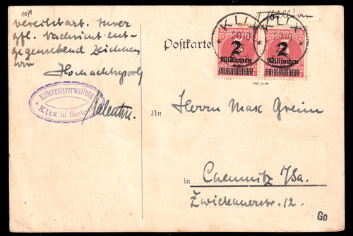 German reich 312 on card - reich,