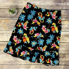 VTG Hawaiian Tiki Print Ruffle