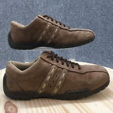 London Underground Shoes Mens 11 Riker Stone Square Toe Oxford Brown Leather 